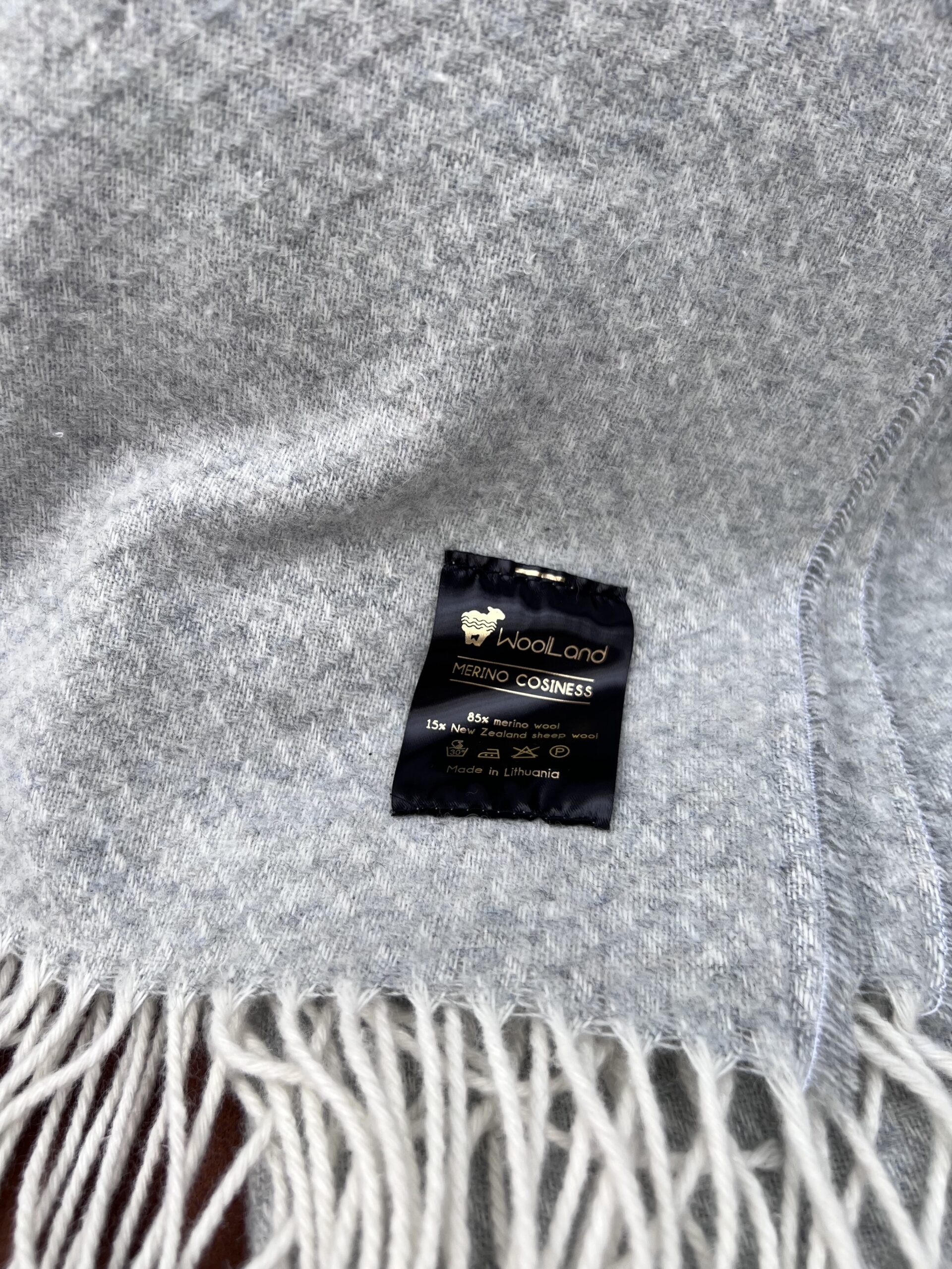 WOOLLAND Merino Cosiness pehme luksuslik ruuduline ruuduke