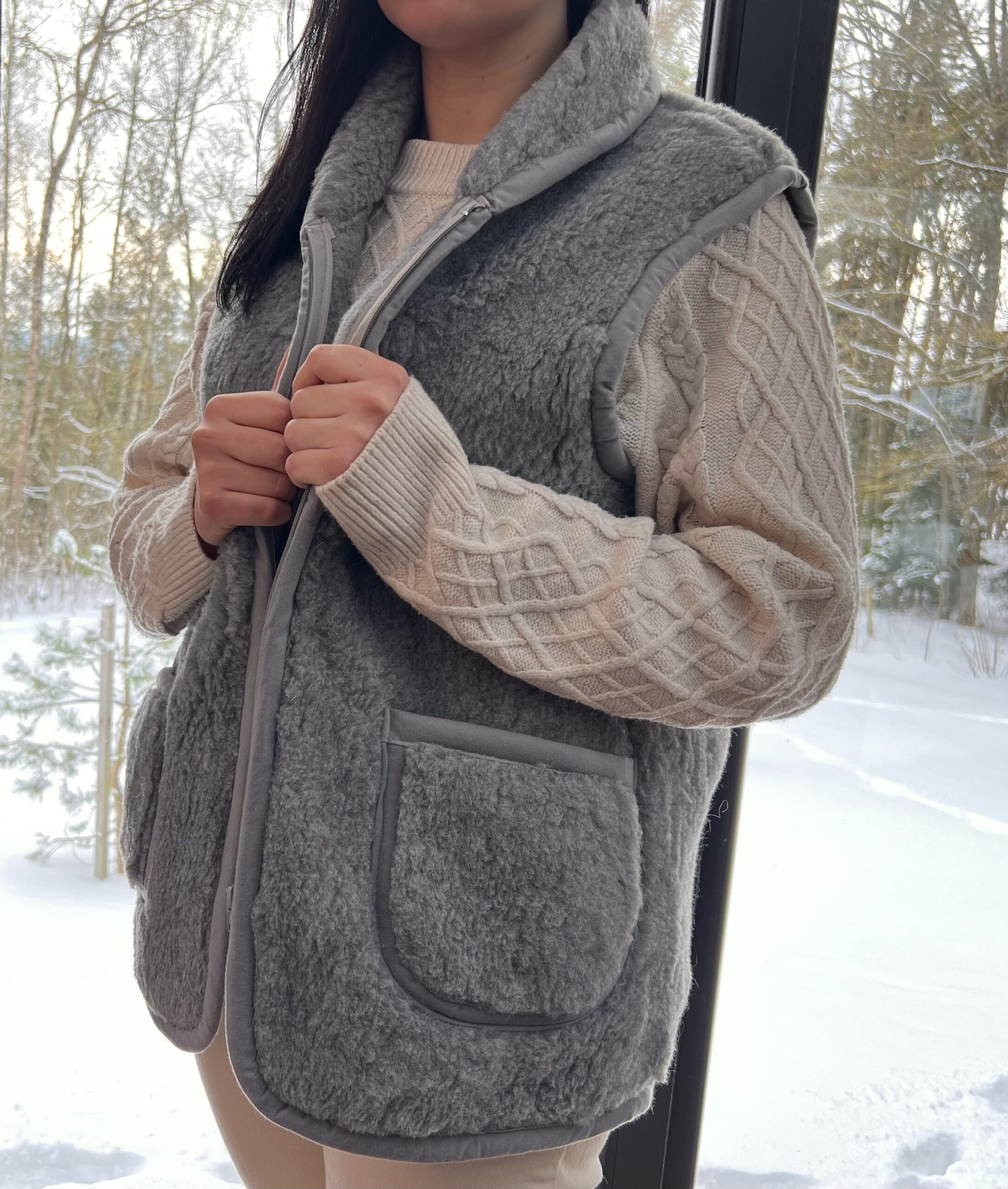 Meriinovillane vest hall 'UNISEX'
