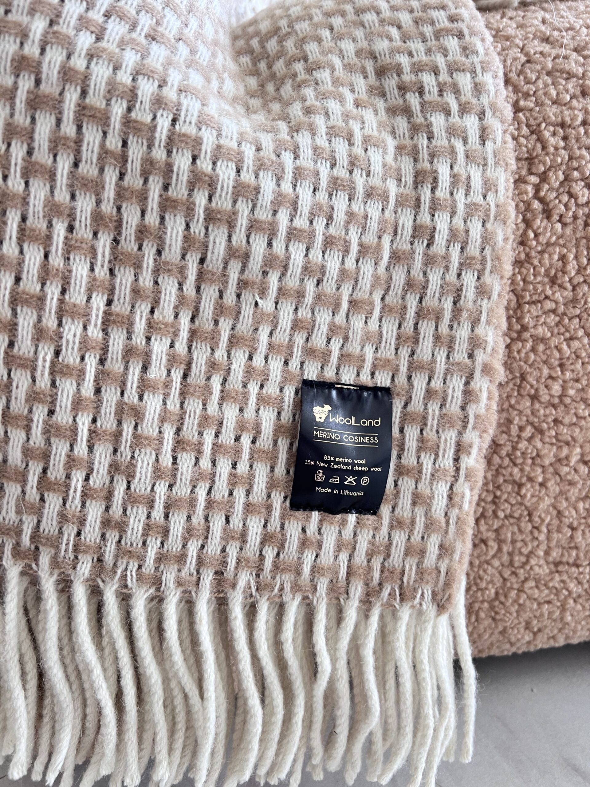 Woolland MERINO COSINESS Luksuslik meriinovillane ruuduline 200x220