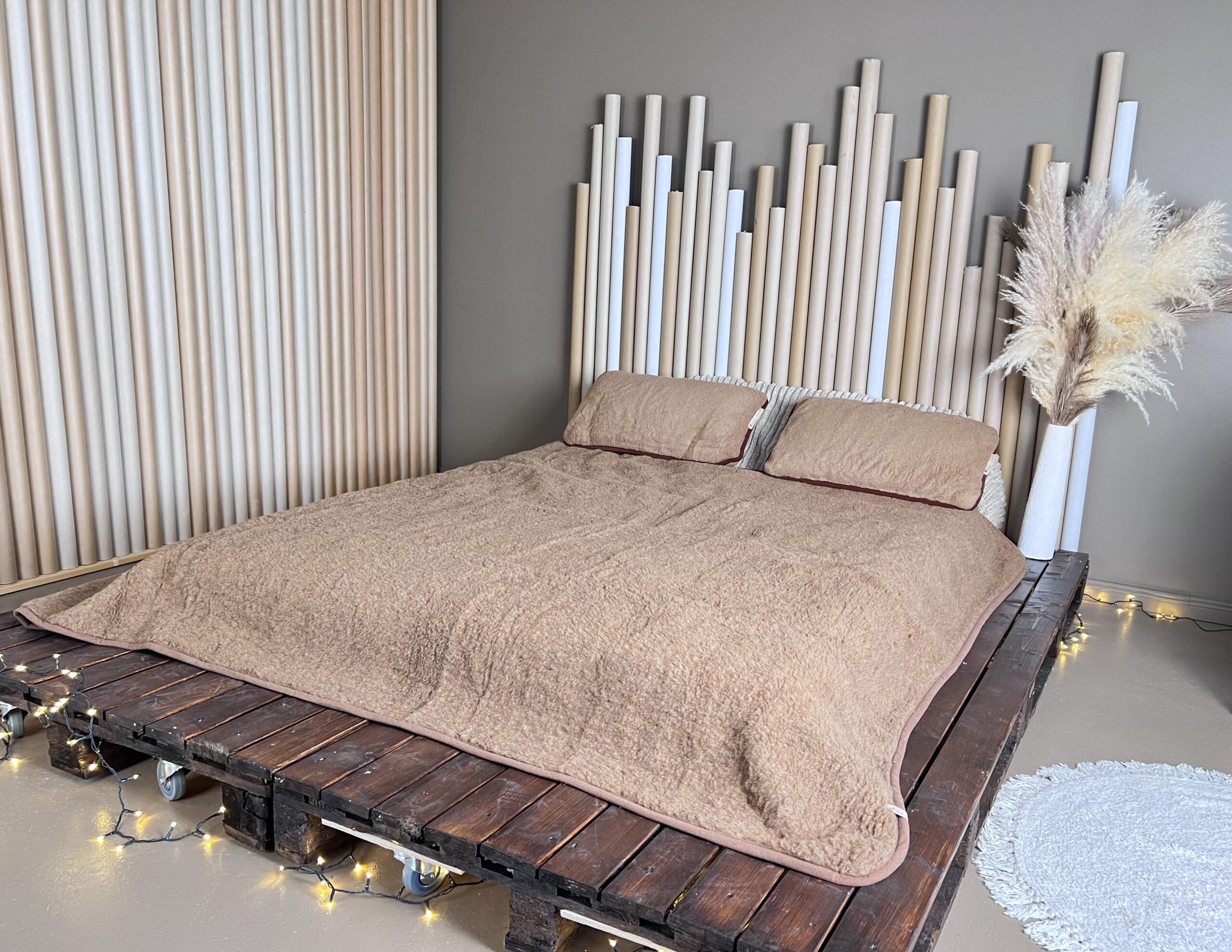 WoolLando natural kaamelivillast voodipesu komplekt