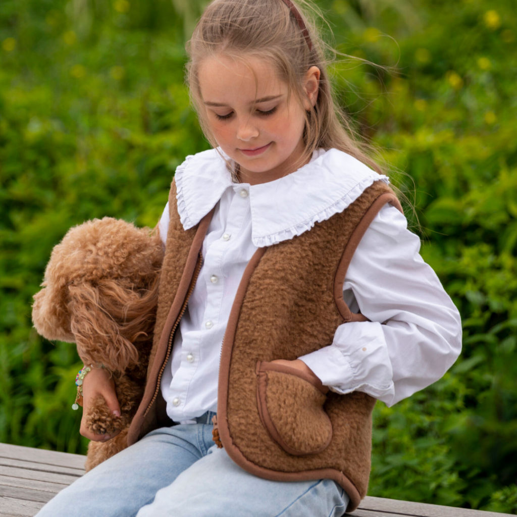Laste kaamelivillane vest