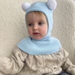 Meriinovillane laste kiiver sinine POMPONAS