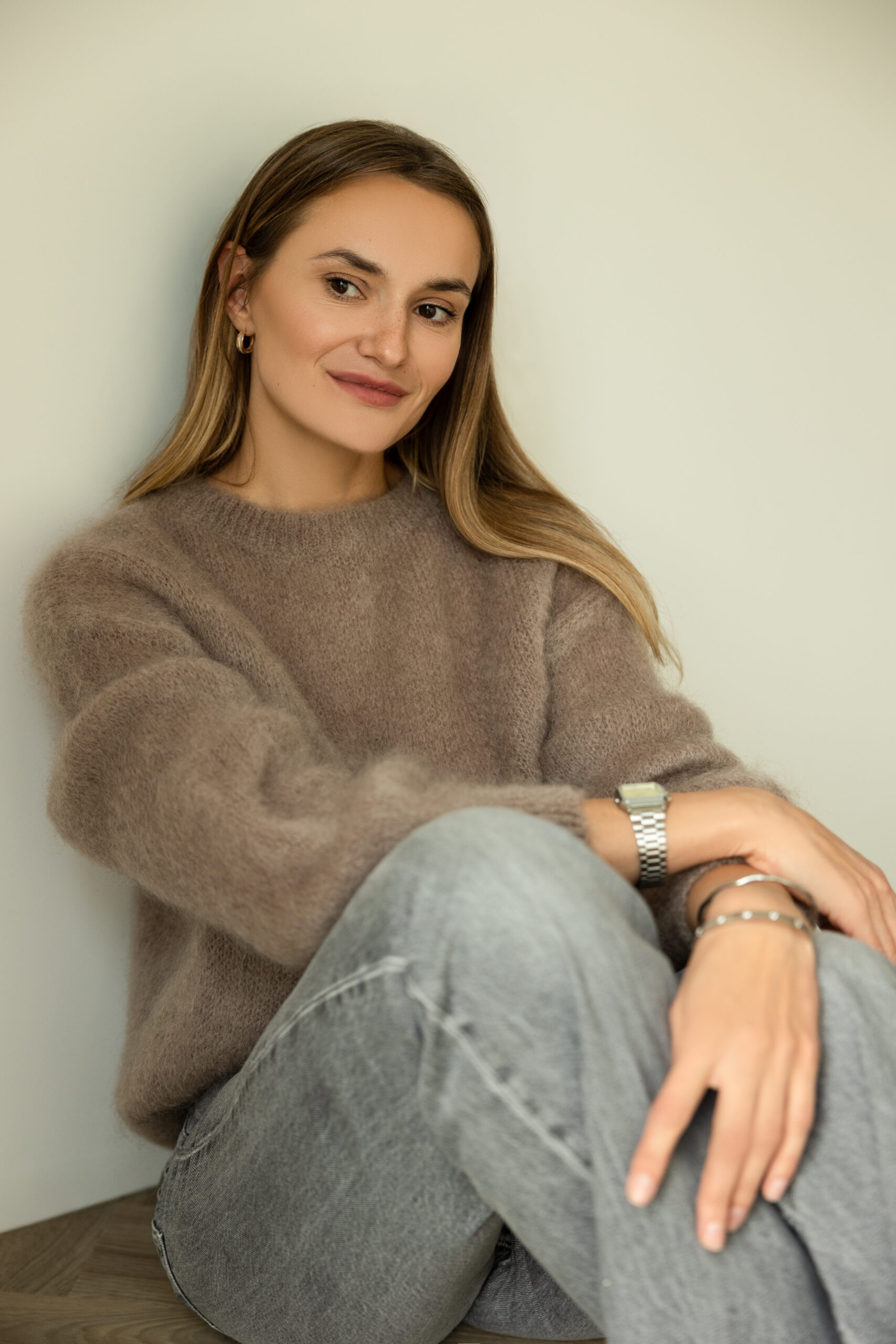 Naiste mohäärivillane polo-kampsun