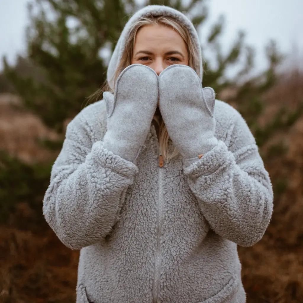 Zaffir lambavillast hall kapuutsiga jakk ZOYA UNISEX
