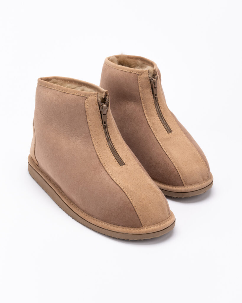 WoolLando meeste pruunid seemisnahast karusnahaga saapad TONAS