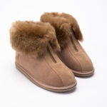 WoolLando naiste ehtsast nahast karvased saapad lukuga PRUUNID