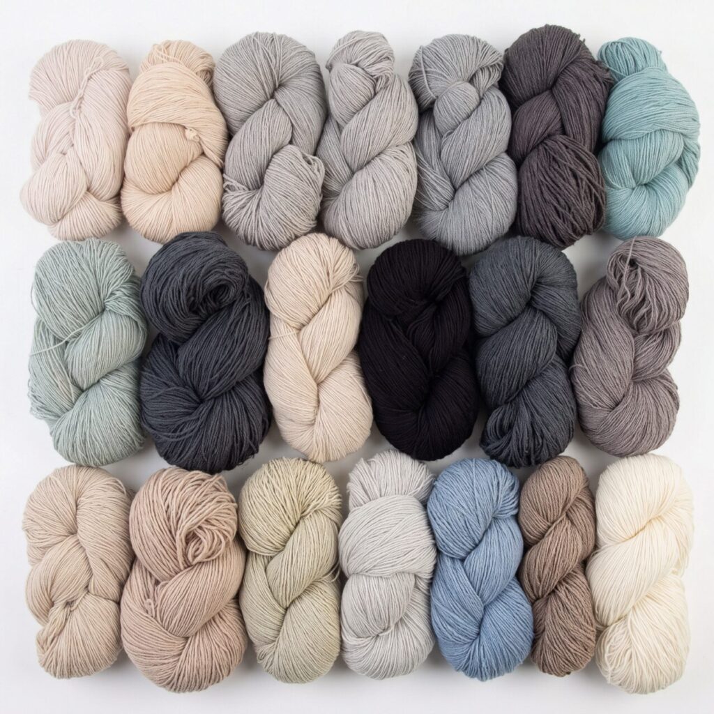 Looduslikes värvides lambavilla lõngade komplekt 10 kg, WoolLando