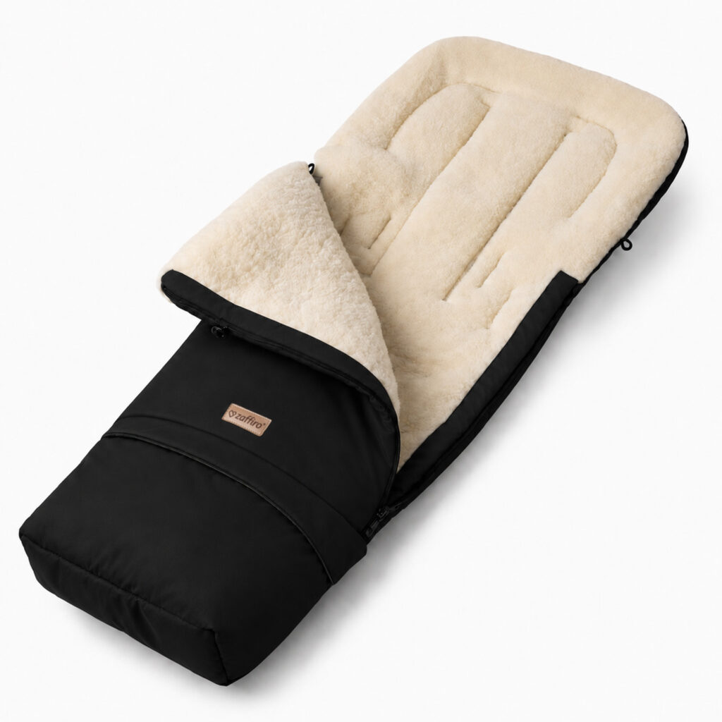 Zaffiro Sleep&Grow looduslikust villast must beebi jalakott pikendusega