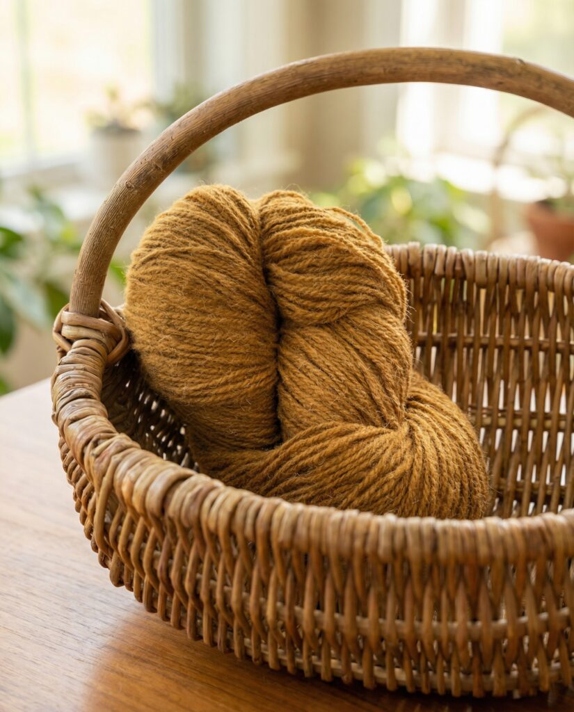 Lambavilla lõng 1 kg – MUSTARD BROWN, WoolLando