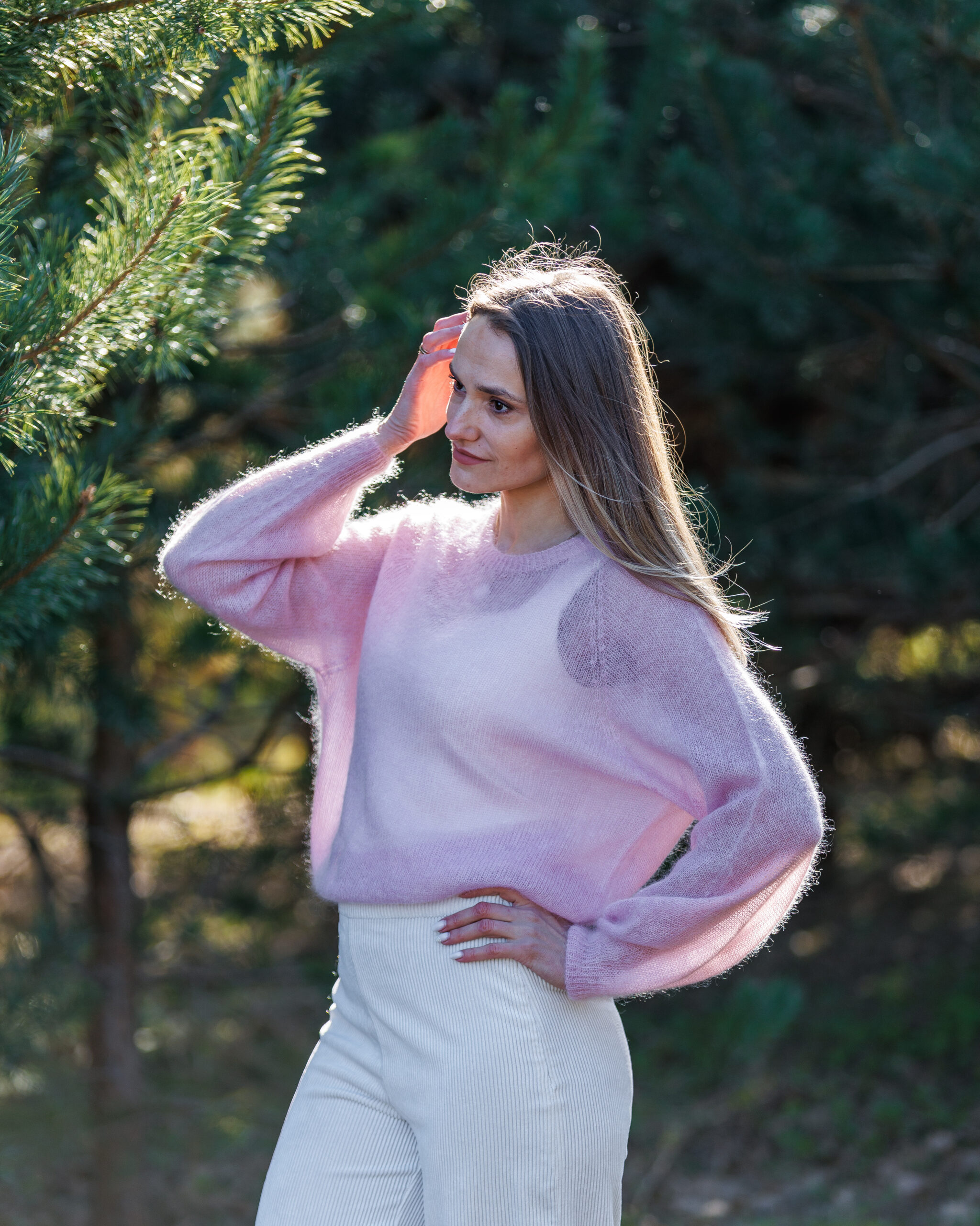 Laste moheerne kampsun ROSE PINK