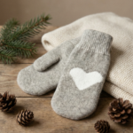 Lasten villased labakäpikud HEART, WoolLando
