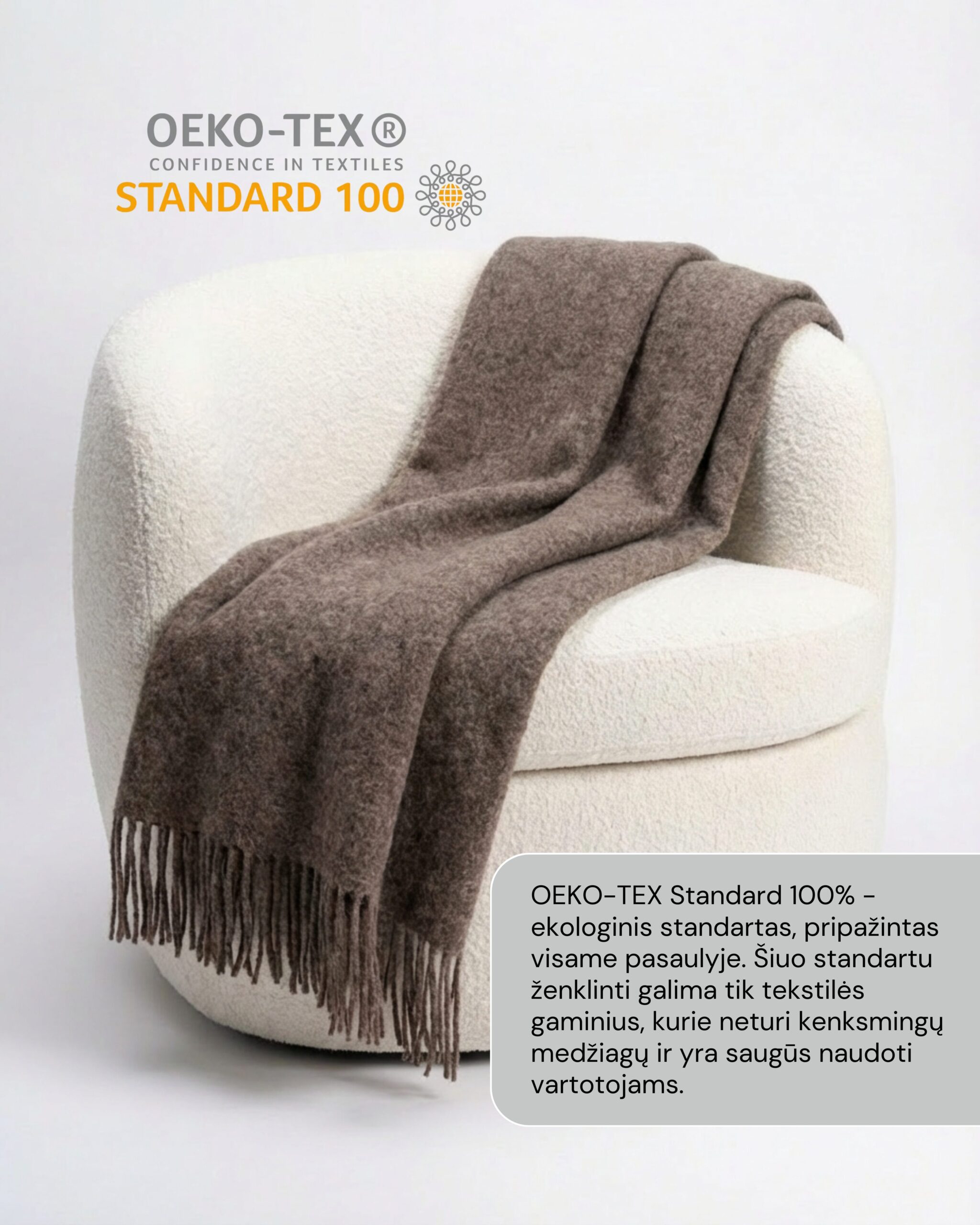 Uus-Meremaa lambavillane tekk COCOA BROWN, WoolLando