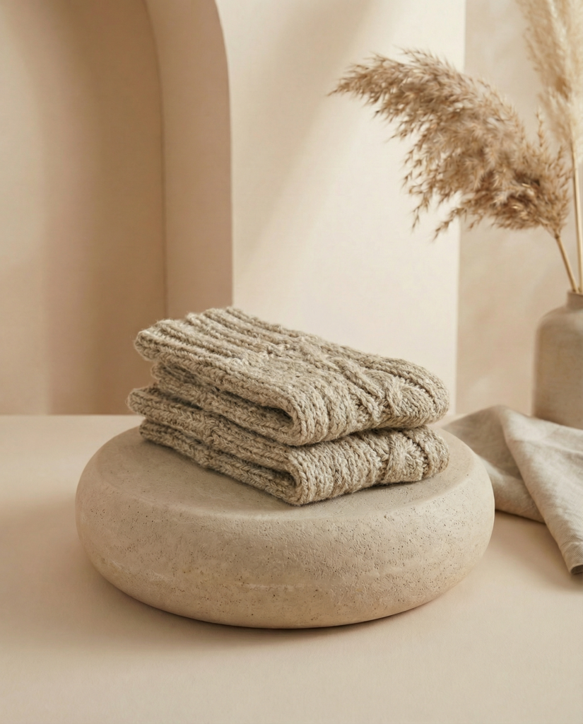 Käsitsi valmistatud lamba- ja koera villa sokid EARTH, WoolLando