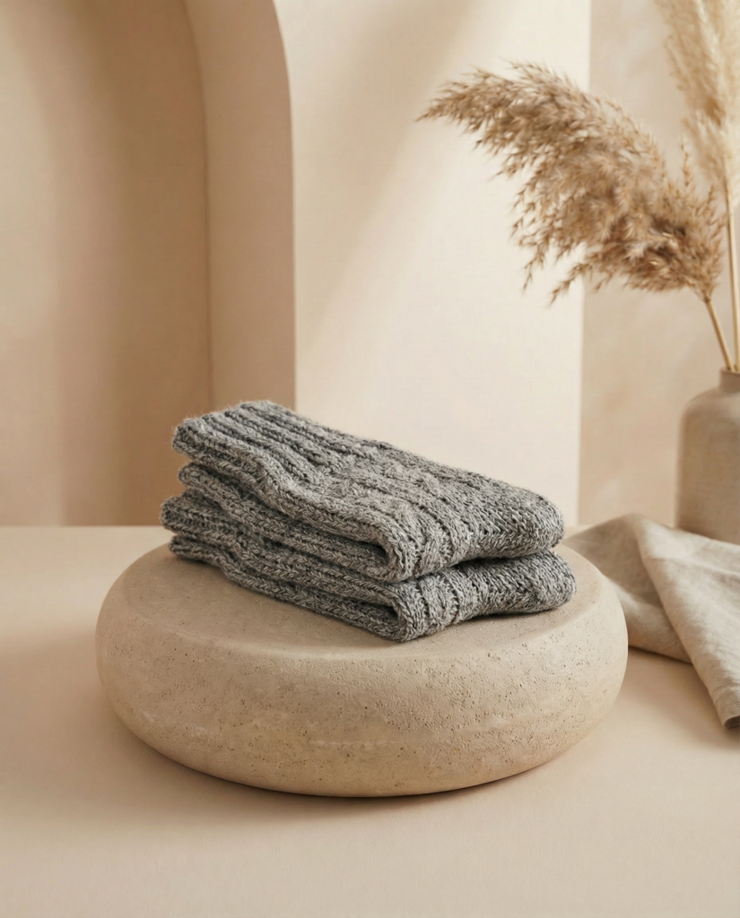Käsitsi valmistatud lamba- ja koera villa sokid EMBER, WoolLando