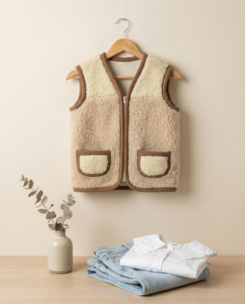 Laste merino- ja kamelivillane vest, WoolLando