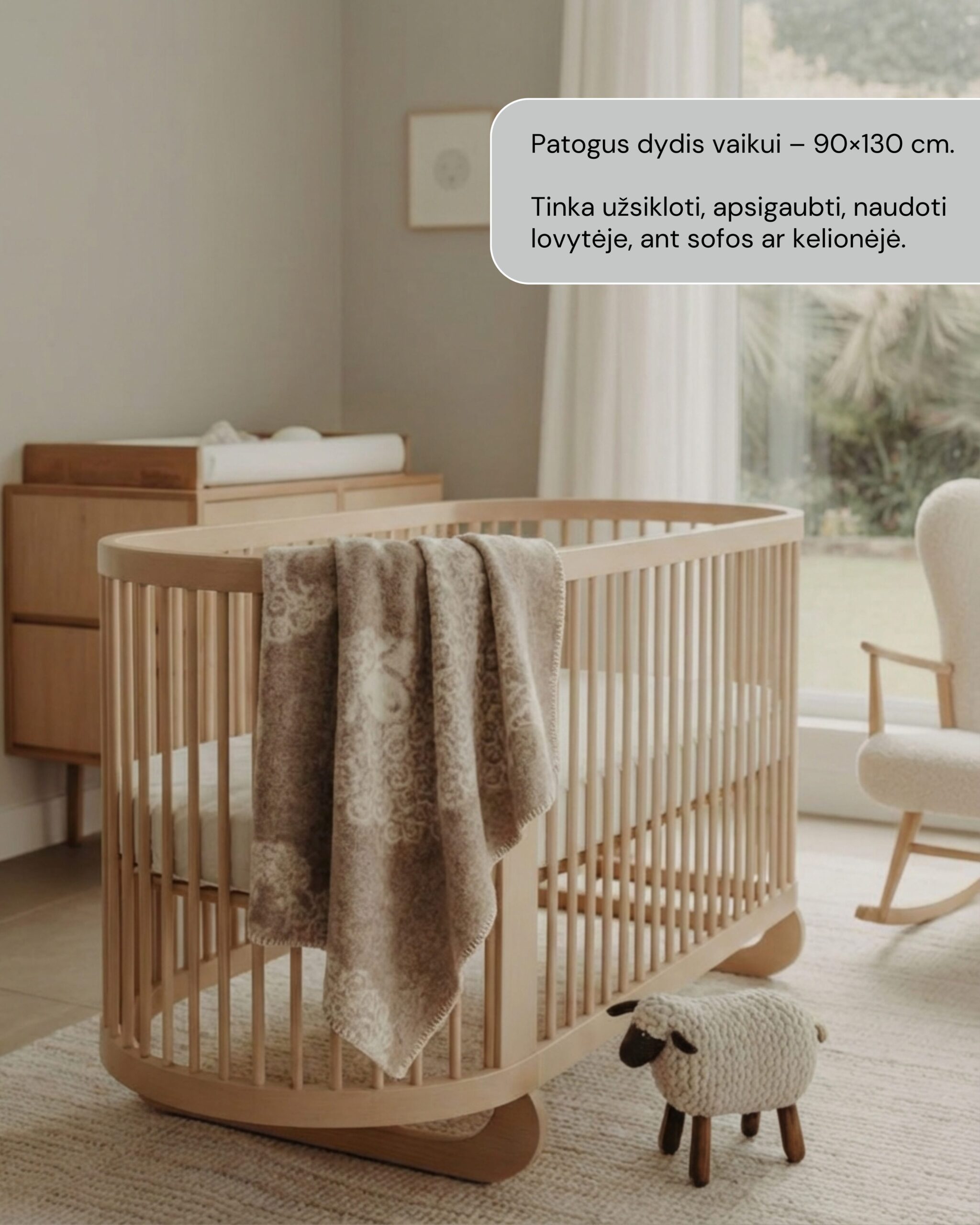 Laste kreemjad villa tekk LITTLE SHEEP