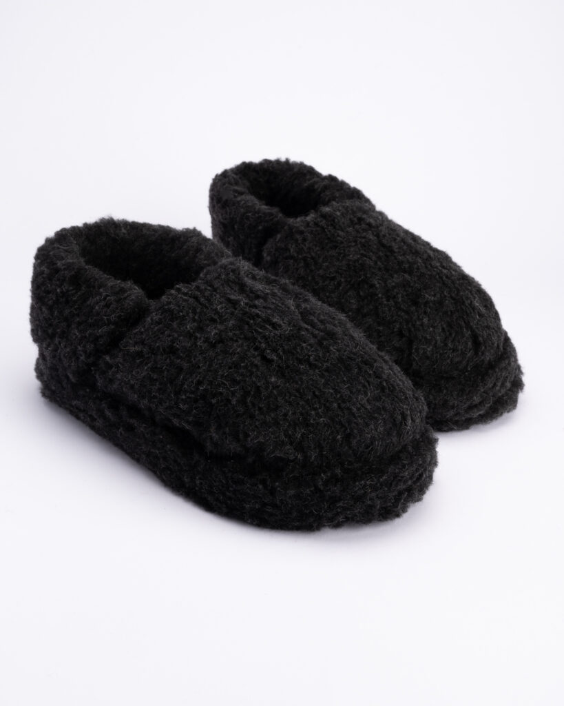 Meriino villa saapatüüpi sussid GRAPHITE, WoolLando