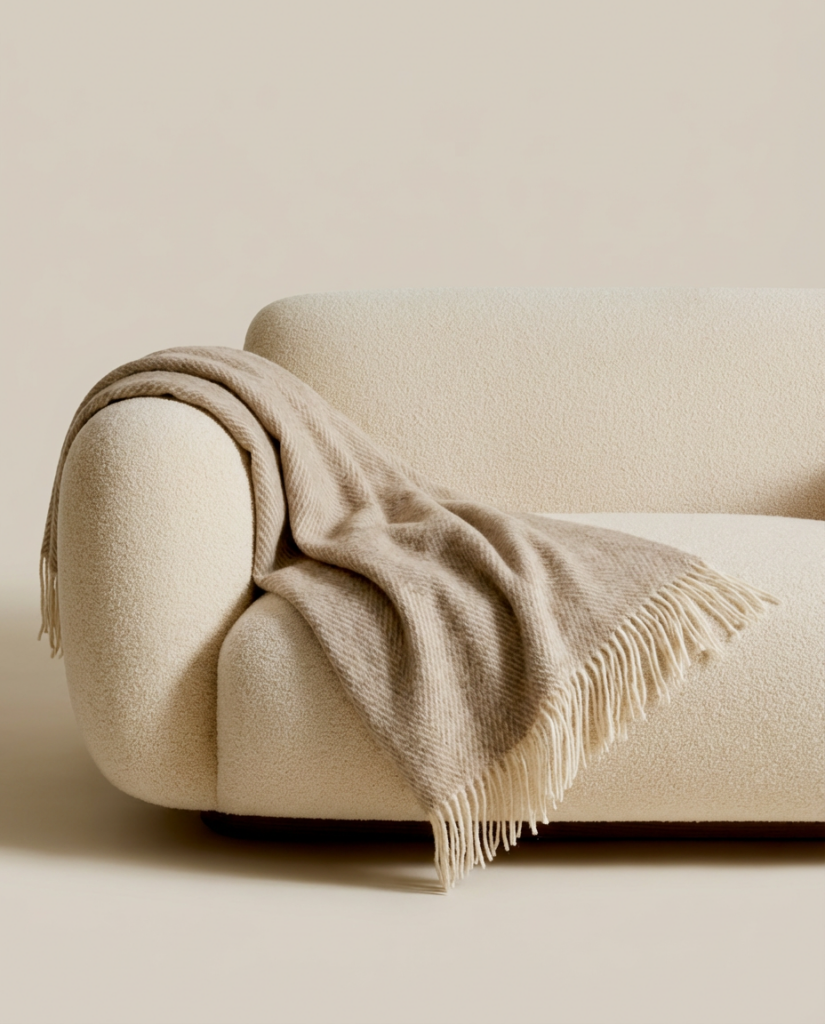 Uus-Meremaa lambavilla tekk STRIPED BROWN, WoolLando