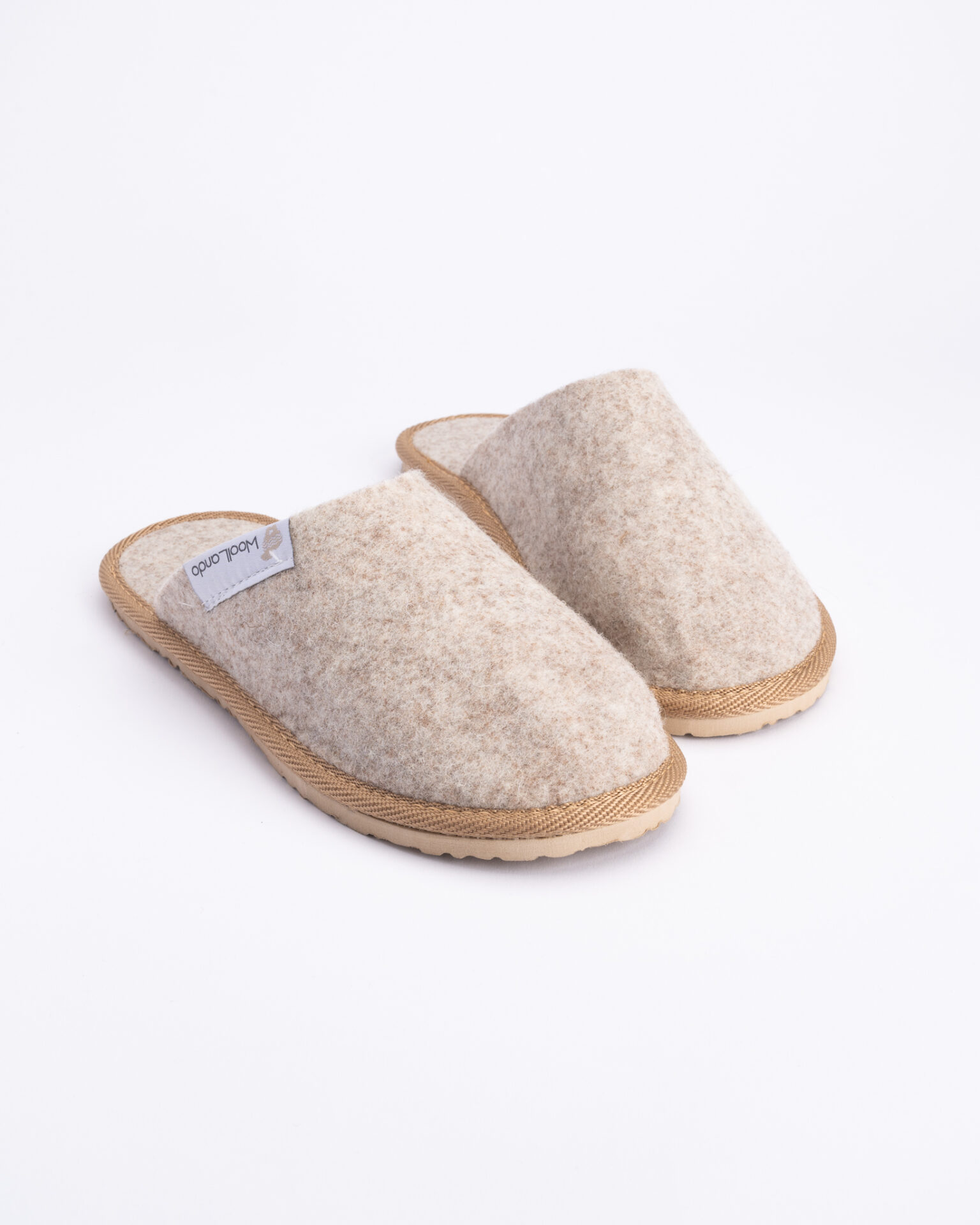 Beeži vilditud sussid BEIGE, WoolLando