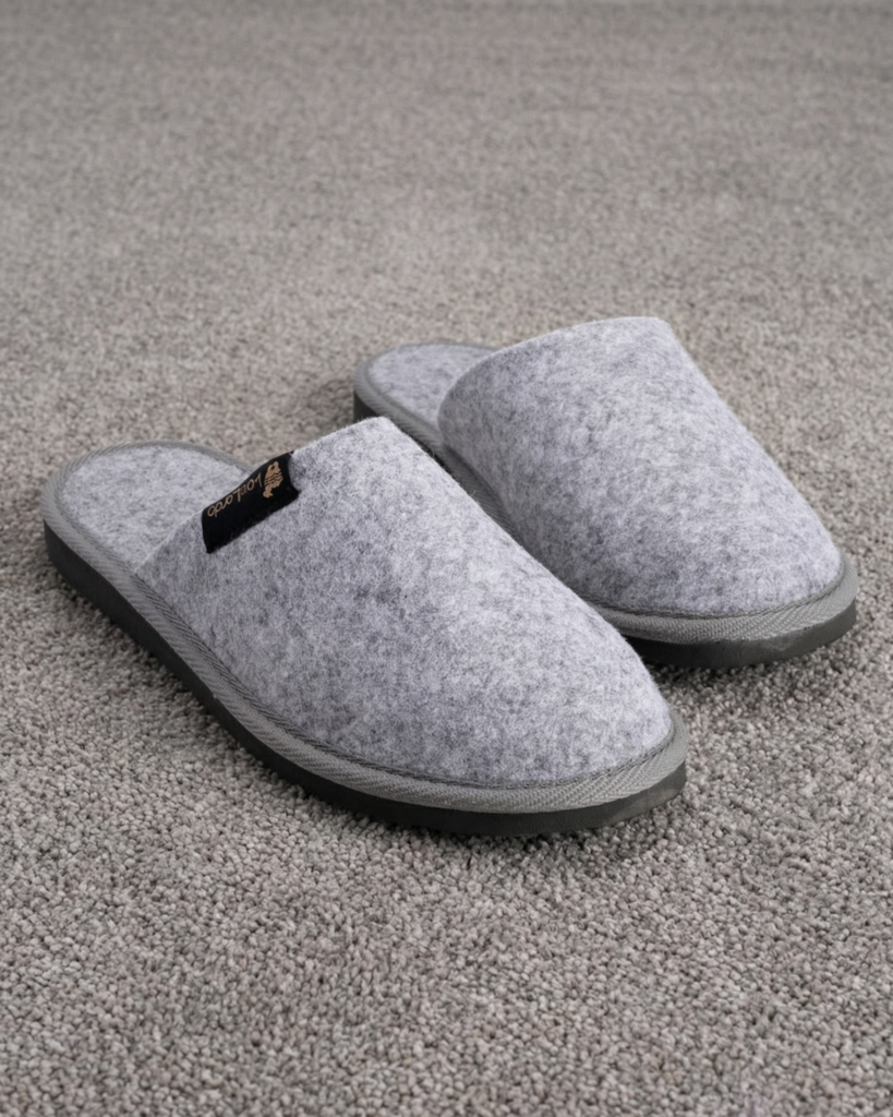 Helehallid vilditud sussid SHADOW, WoolLando