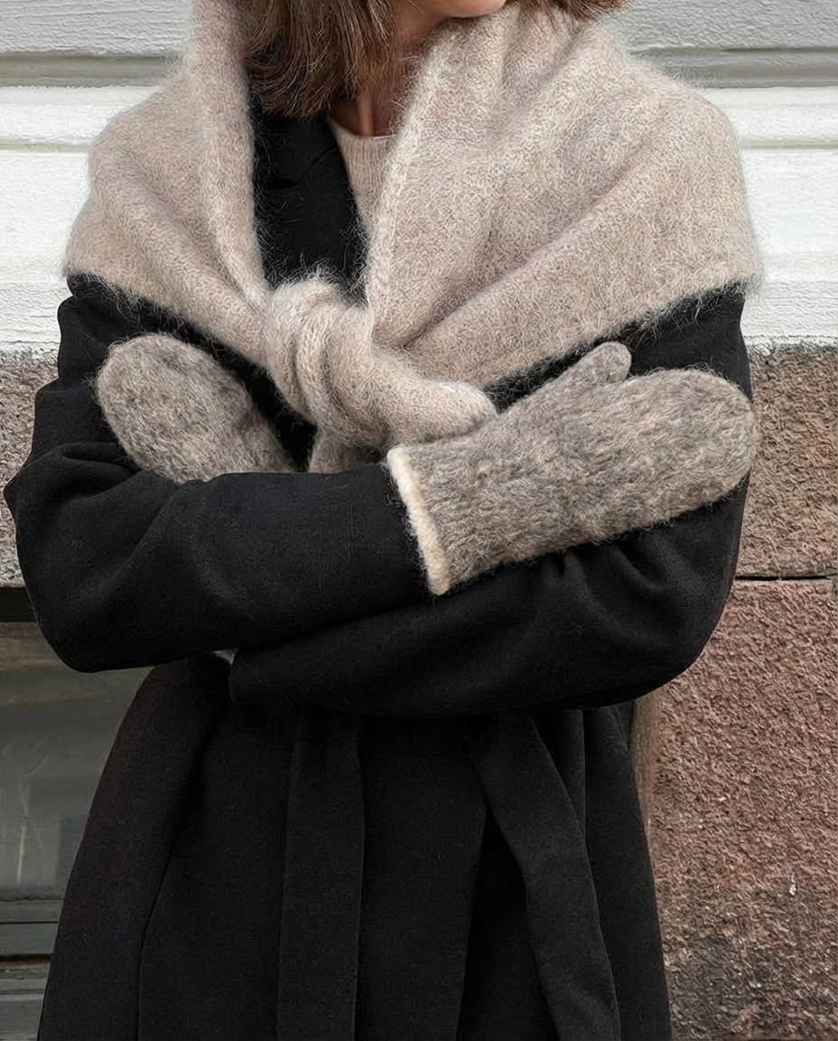 Pruunid 100% koervillased labakindad, unisex – WoolLando