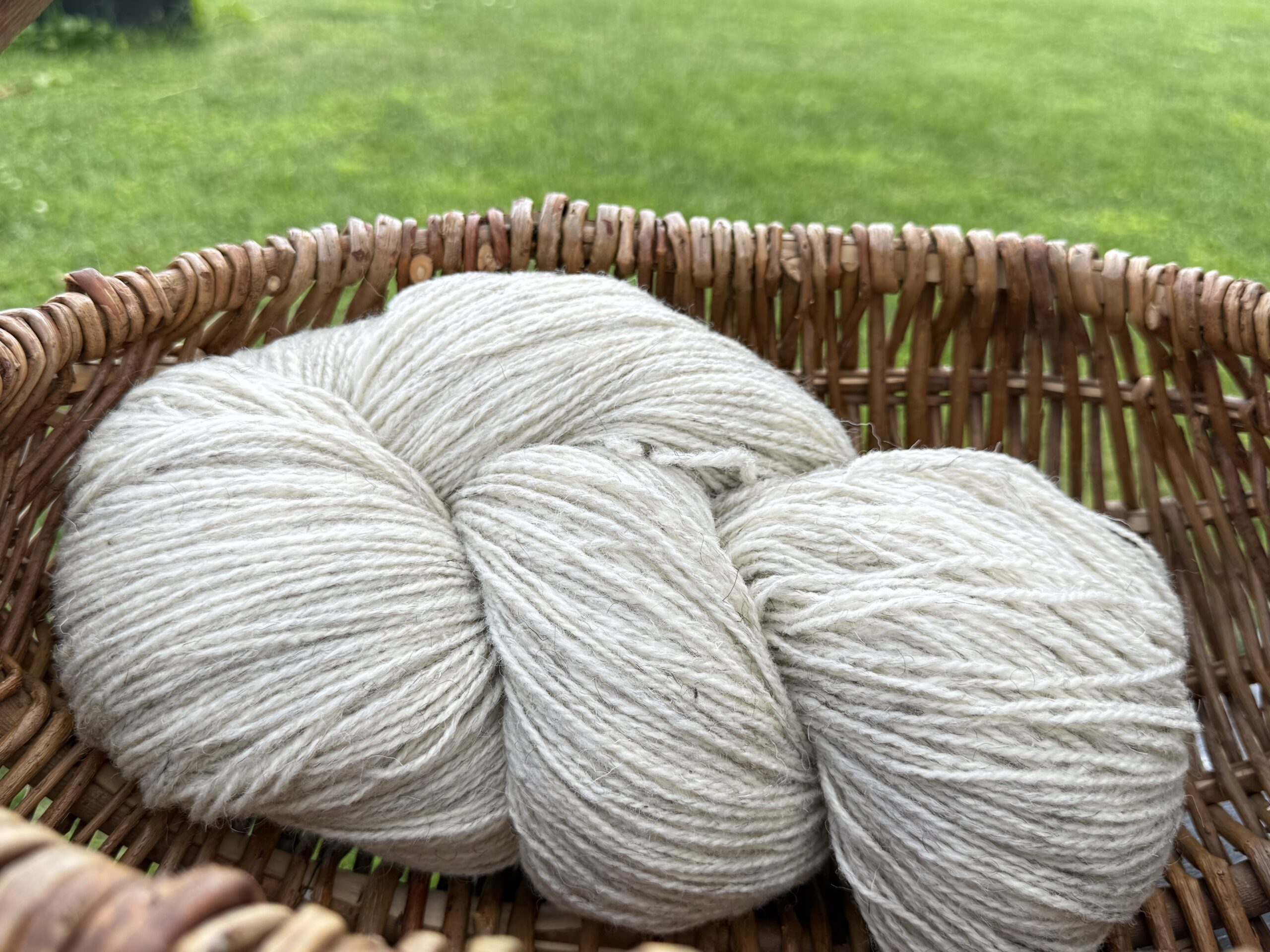 50% koera villa / 50% lambavilla lõng 1 kg – WHITE MELANGE, WoolLando