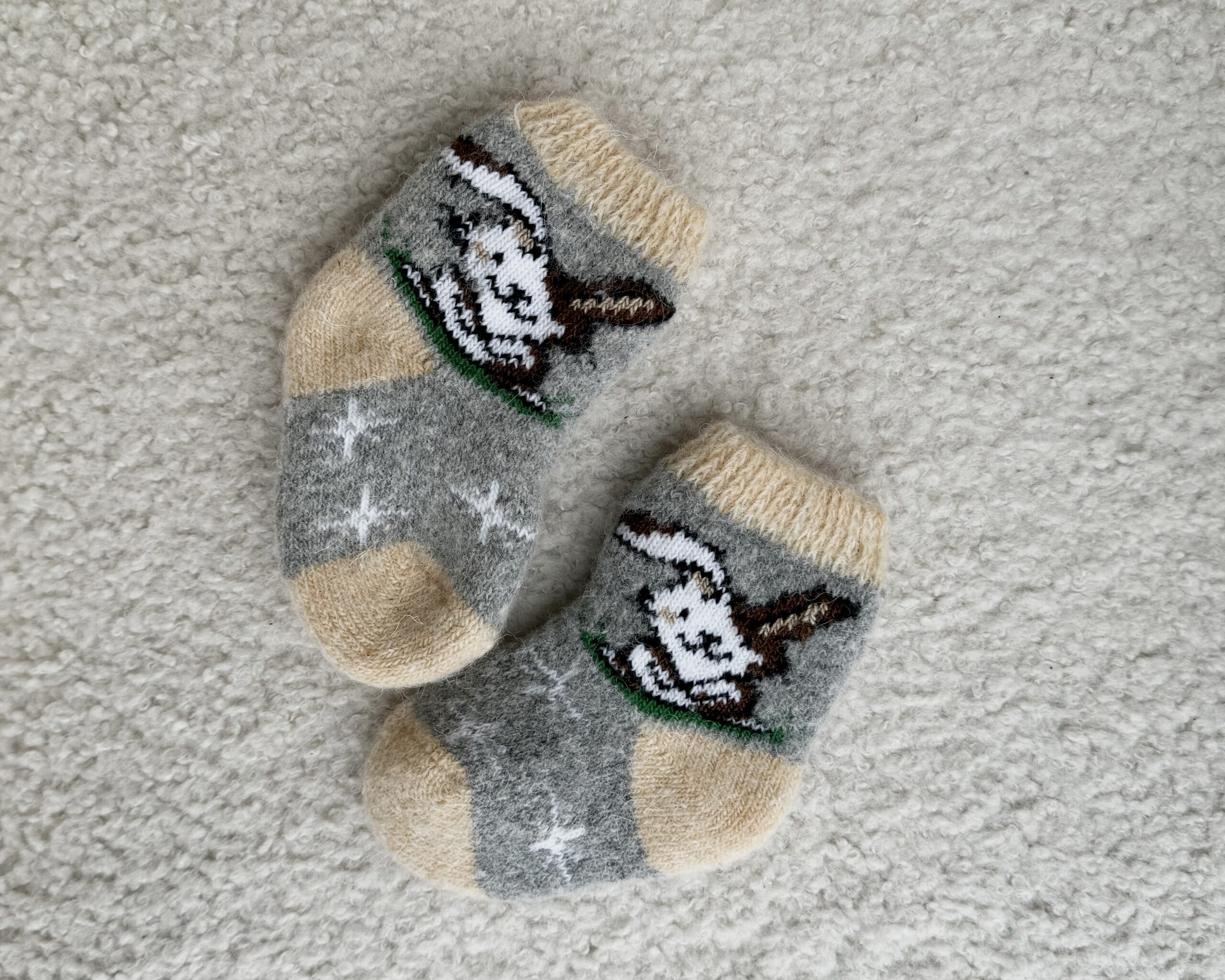 Laste merinovillased sokid BROWN RABBIT, WoolLando