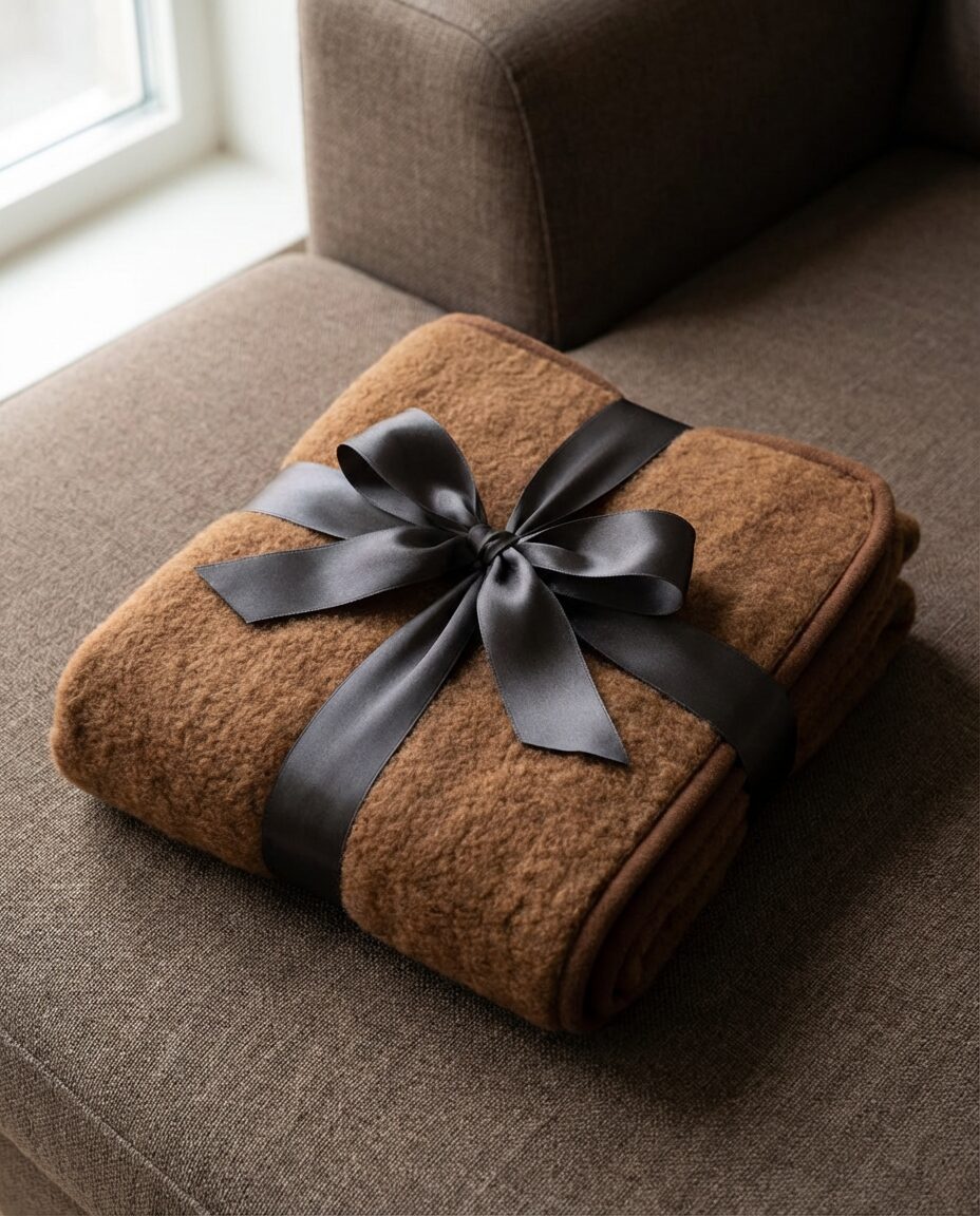 Laste kerge kaamelivilla ja merinovillatekk-pleed, WoolLando