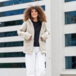 Kreem tallevillane kapuutsiga jakk ZOYA, Zaffiro