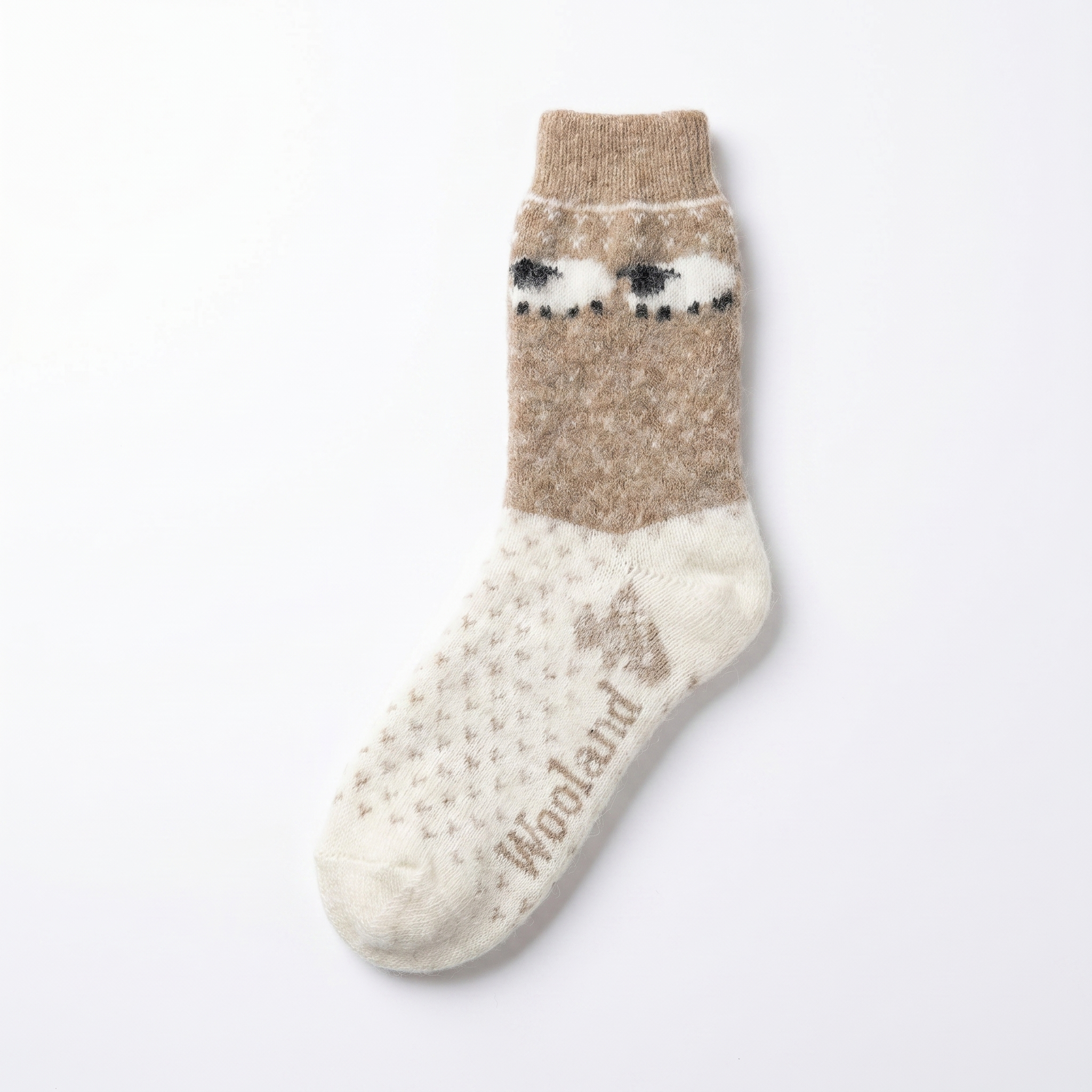 Meriinovillased sokid WHITE SHEEP, WoolLando