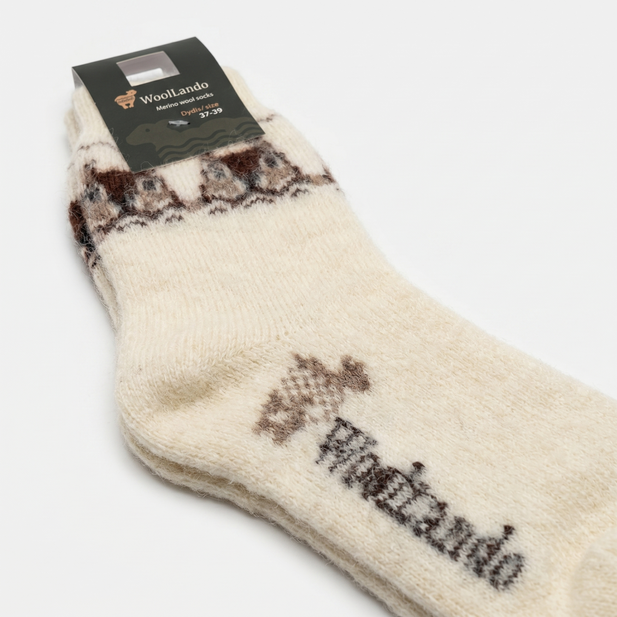 Meriinovillased sokid WHITE SQUIRREL, WoolLando
