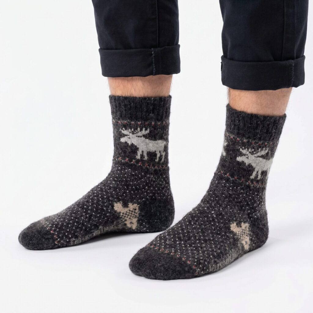 Meriinovillased sokid WHITE DEER, WoolLando